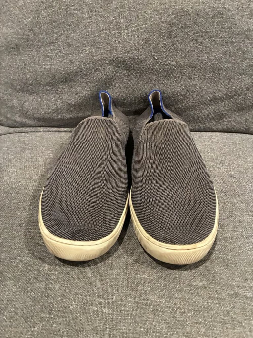 Two-Tone Knit Slip-on Flats